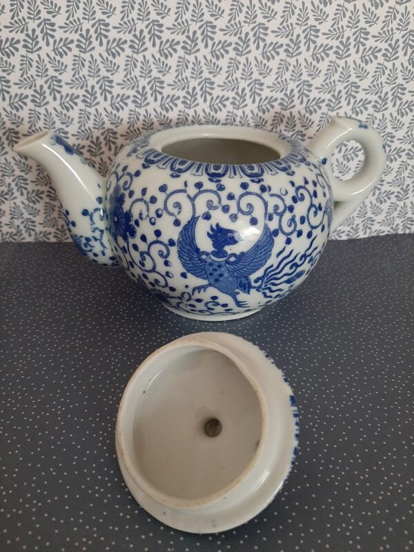 Japanse theepot Flying Phoenix decor