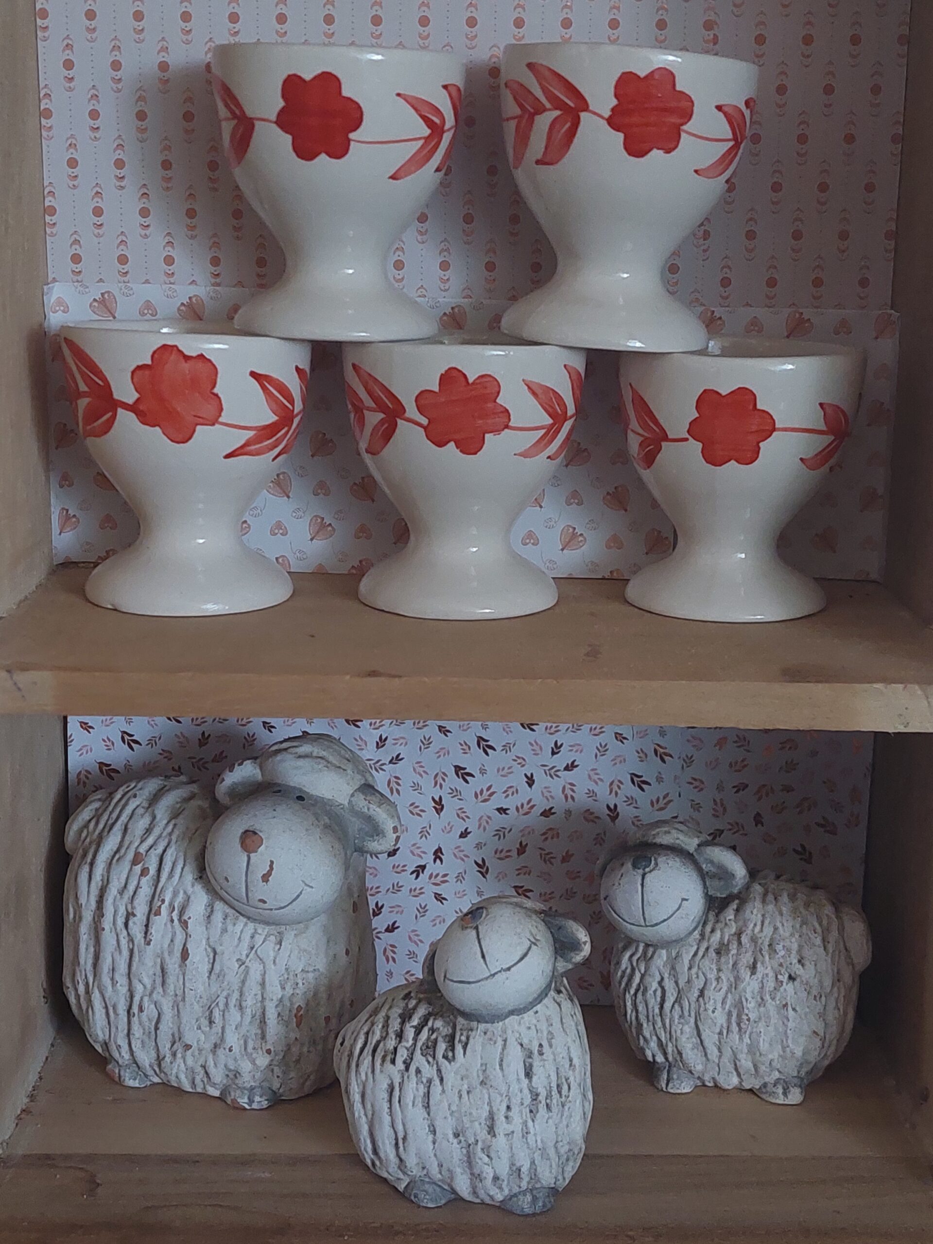 5 eierdoppen aardewerk