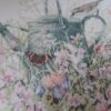 Schilderij geborduurd tuintafereel