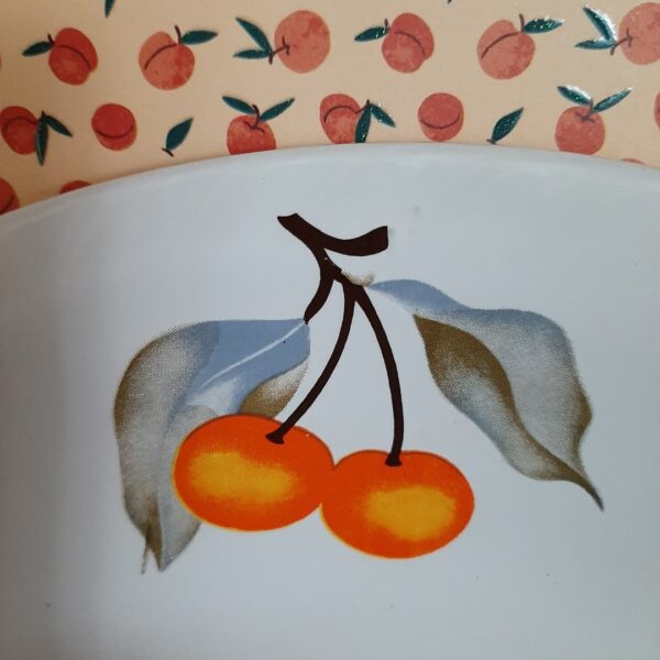 Vintage schaal fruitdecoratie