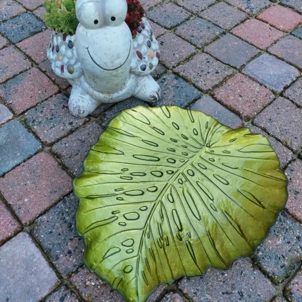 Glazen blad schaal