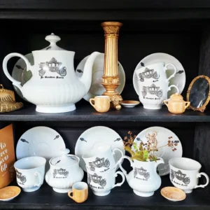 Servies gouden koets