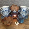 Set Chinese kop en schotels Royal Blue