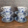 Set Chinese kop en schotels Royal Blue
