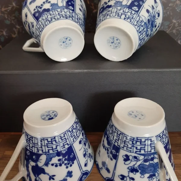 Set Chinese kop en schotels Royal Blue