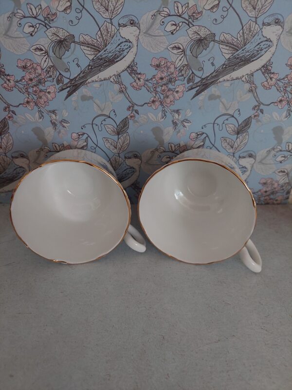 Kop en schotel Vergeet-mij-nietjes