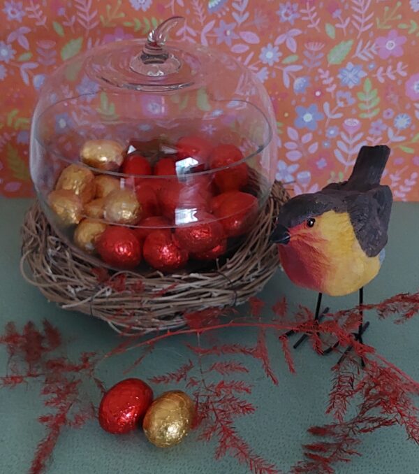 Glazen bonbonnaire met deksel