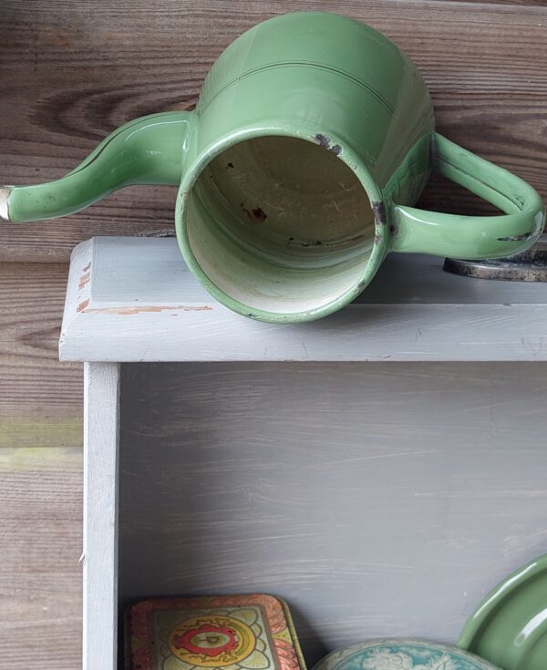 Emaille petroleumstel met koffiepot