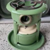 Emaille petroleumstel met koffiepot