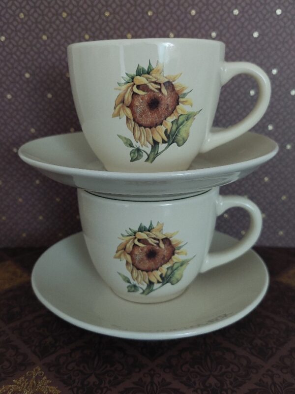 Kop en Schotel zonnebloem Jet