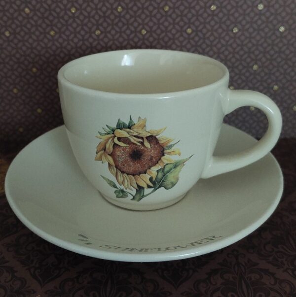 Kop en Schotel zonnebloem Jet