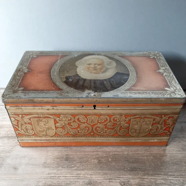 Antieke blikken trommel Côte d'Or