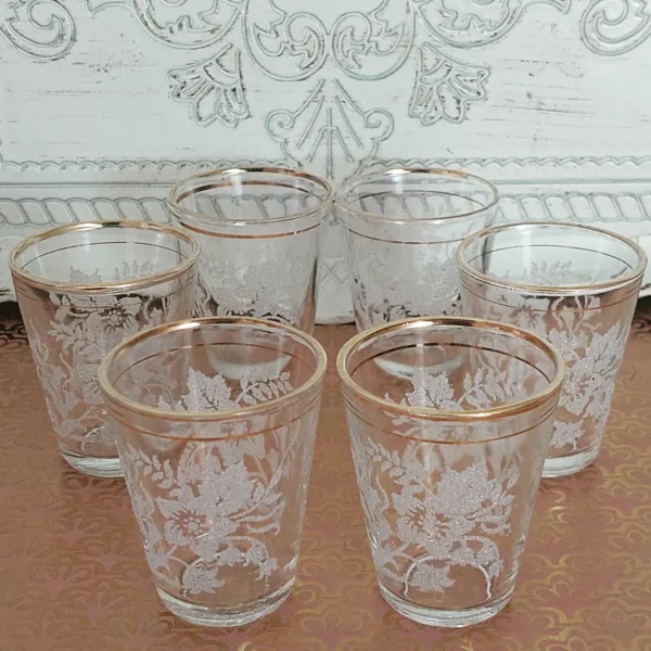 Set vintage jeneverglaasjes