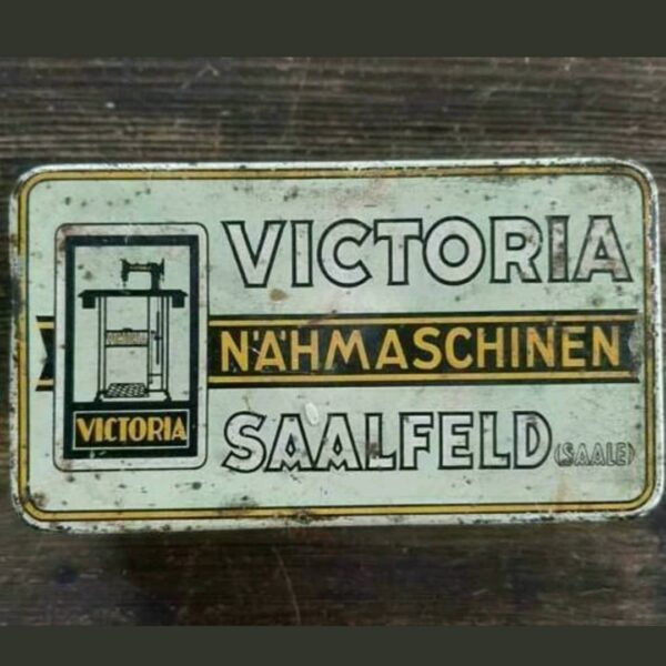 Antiek industrieel blikje