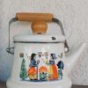 Bretonse vintage emaille waterketel