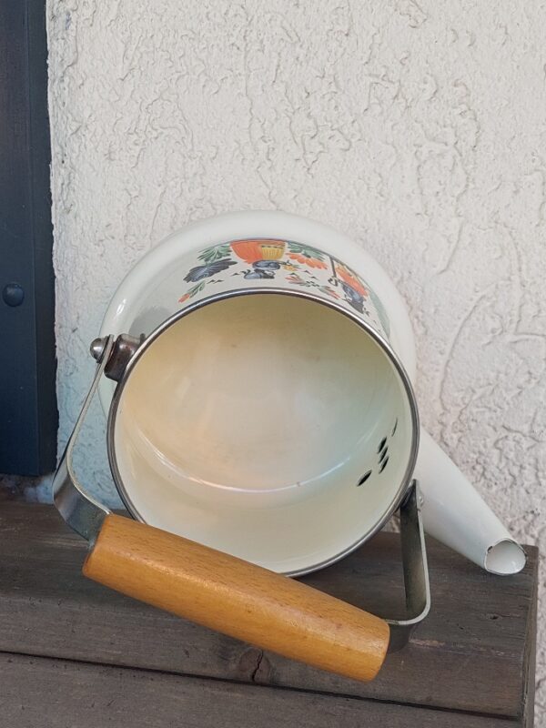 Bretonse vintage emaille waterketel