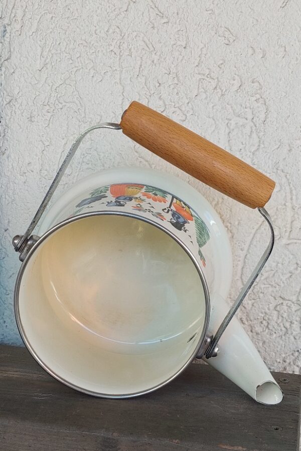 Bretonse vintage emaille waterketel