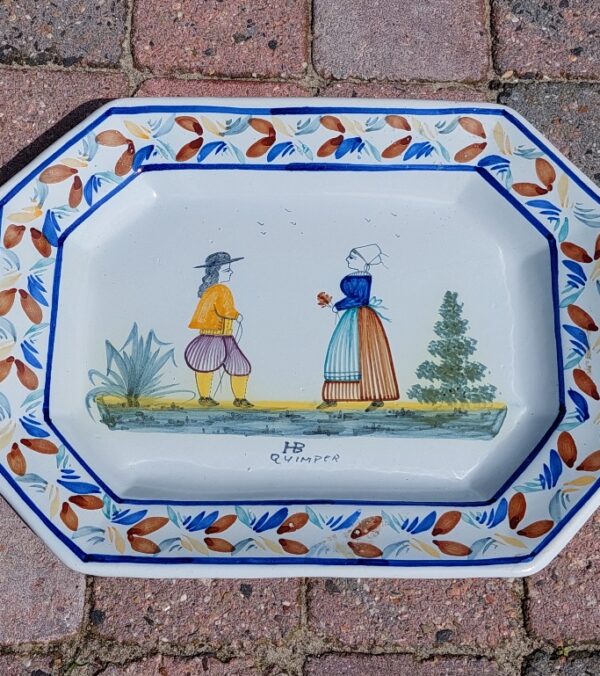 2 antieke Henriot Quimper serveerschalen