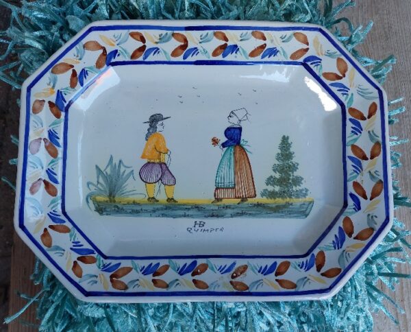 2 antieke Henriot Quimper serveerschalen