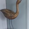 Houten vogel sculpture