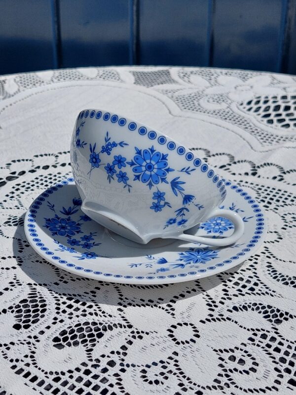 Mokka Kop en Schotel Bayerish Blau