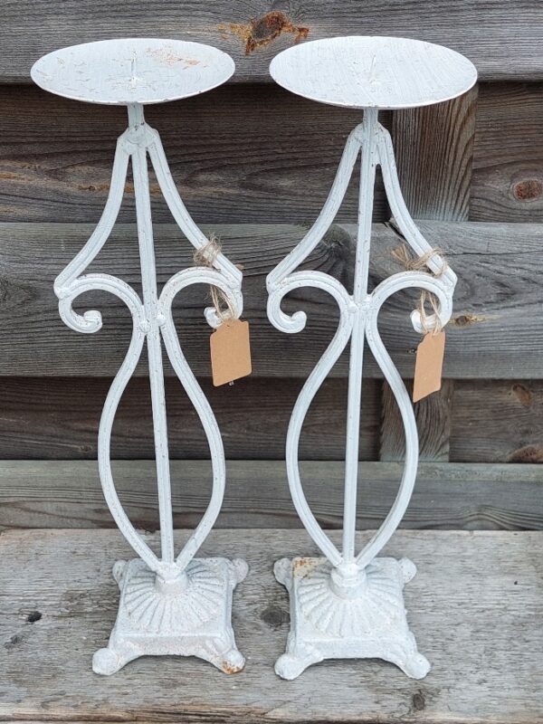 Brocante kaarsenhouder Gietijzer
