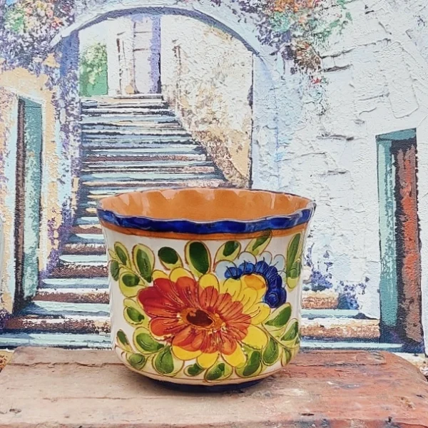 Vintage Majolica bloempot