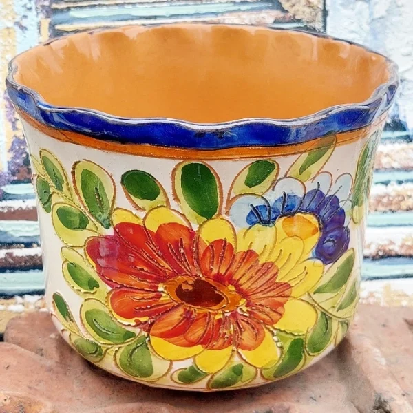 Vintage Majolica bloempot