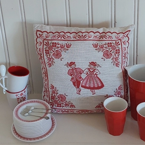 Set pyrex petit fours bordjes Chariot