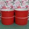 Set 4 Ramekins Rood, Ongemerkt