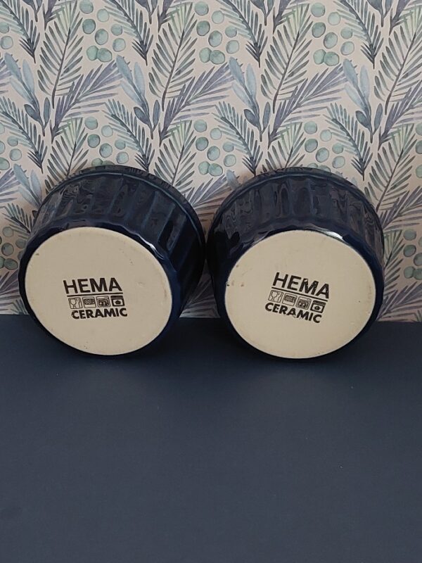 Set 2 Ramekins Donkerblauw