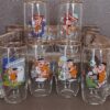 Set 6 Vintage Glazen Flinstones