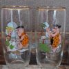 Set 6 Vintage Glazen Flinstones