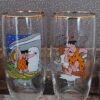 Set 6 Vintage Glazen Flinstones