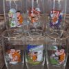 Set 6 Vintage Glazen Flinstones