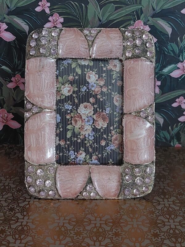 Vintage Roze fotolijstje parelmoer