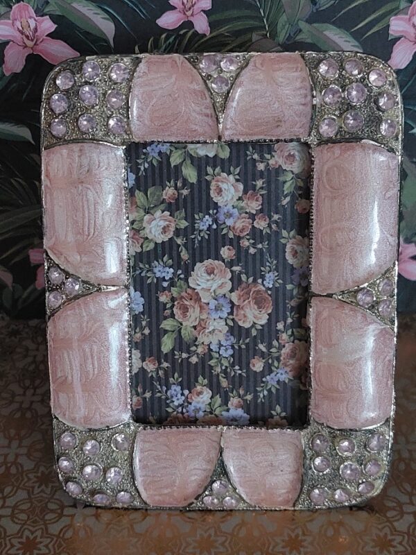Vintage Roze fotolijstje parelmoer
