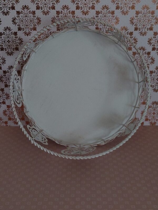 20241118_152741 Brocante Wit Rond Dienblaadje