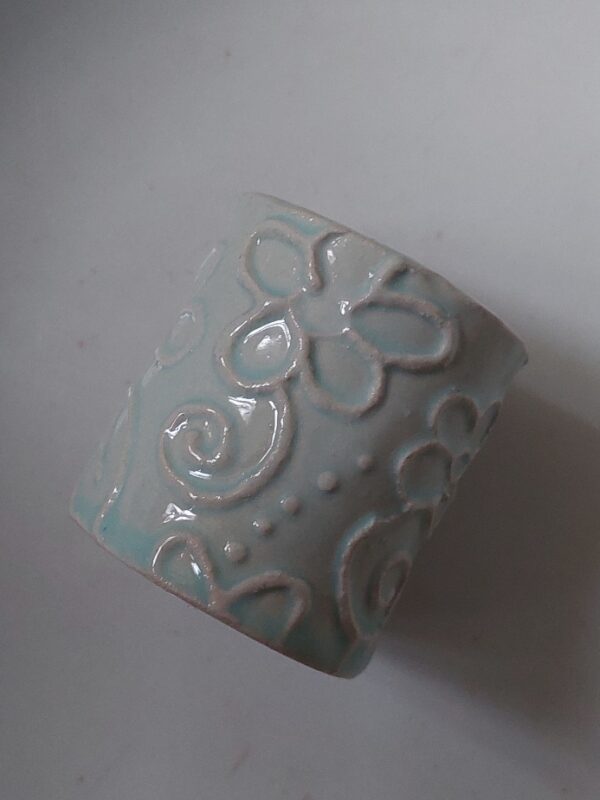 Set 8 Vintage Servetringen Keramiek