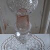 Vintage Glazen Torenkandelaar Persglas