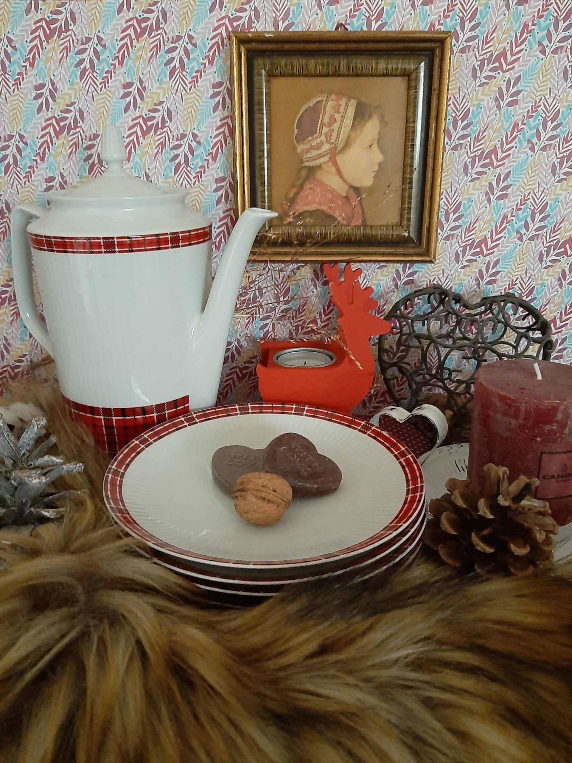 Vintage Bareuther Koffiepot Met 5 Gebaksbordjes