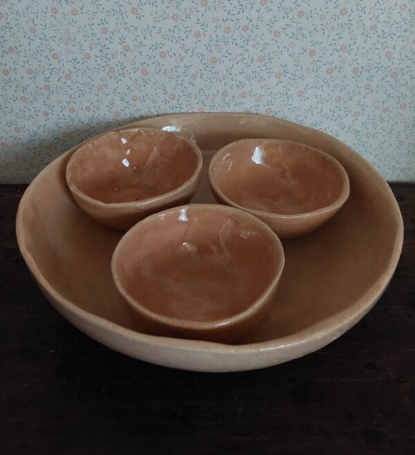 Aardewerk Schalenset Zalmrose