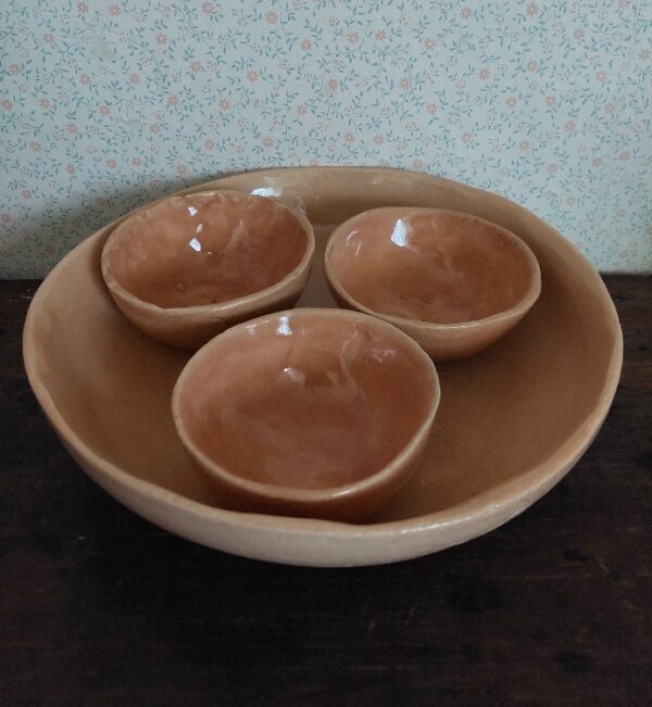 Aardewerk Schalenset Zalmrose