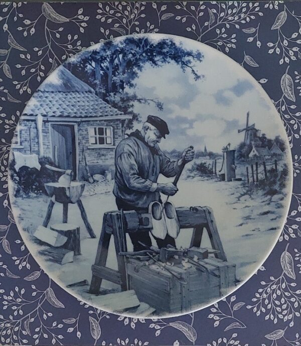 Wandbord Klompenmaker Delft Blauw