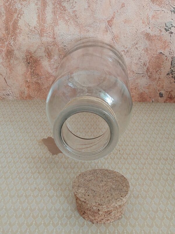 2 Glazen Voorraadpotten Met Kurk