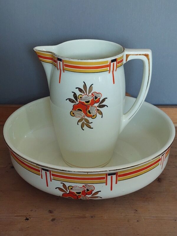 Art Deco Lampetstel Boch 4 delig