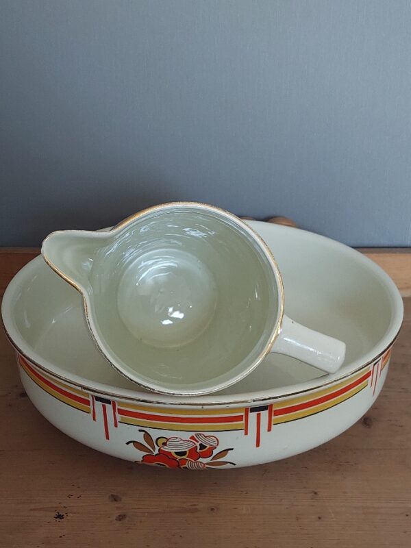 Art Deco Lampetstel Boch 4 delig