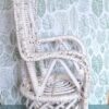 Poppenstoel Gevlochten Riet, Wit