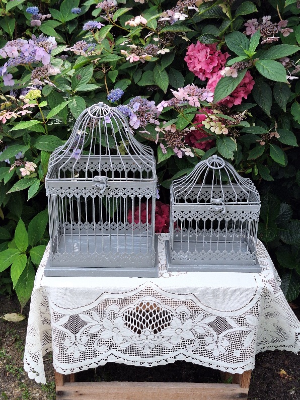 Brocante vogelkooitje groot