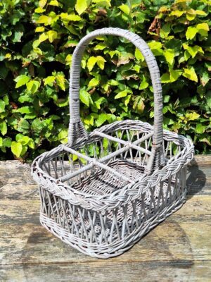 Rieten Flessenmand Grijs